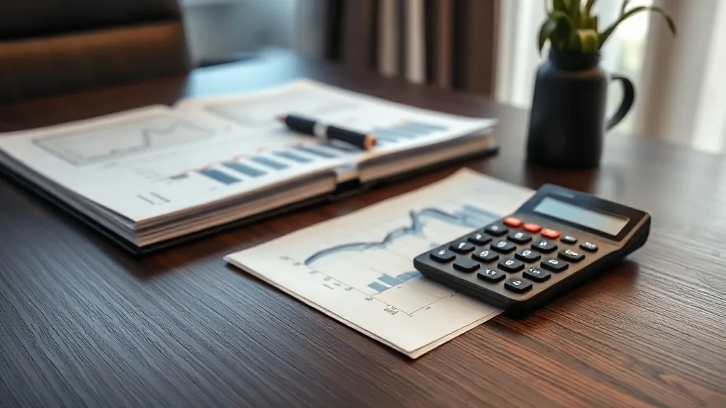 Professional office setting, close up of a financial report